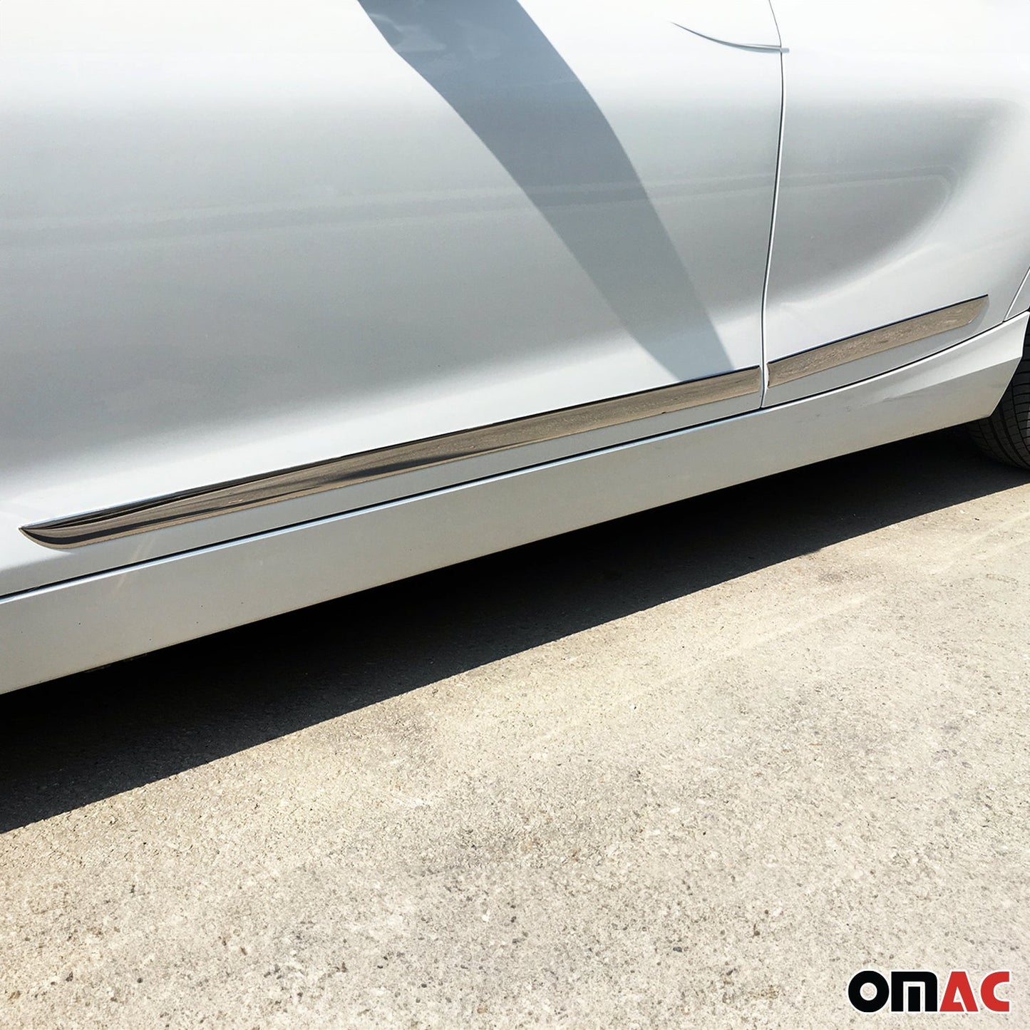2012-2018 Ford Focus Side Door Molding Trim Skirt Garnish Stainless Steel Gloss 4Pcs