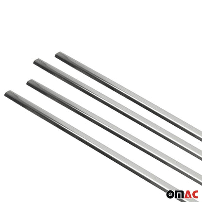 2008-2017 Mitsubishi Lancer Window Molding Trim Streamer Silver 4Pcs Stainless Steel