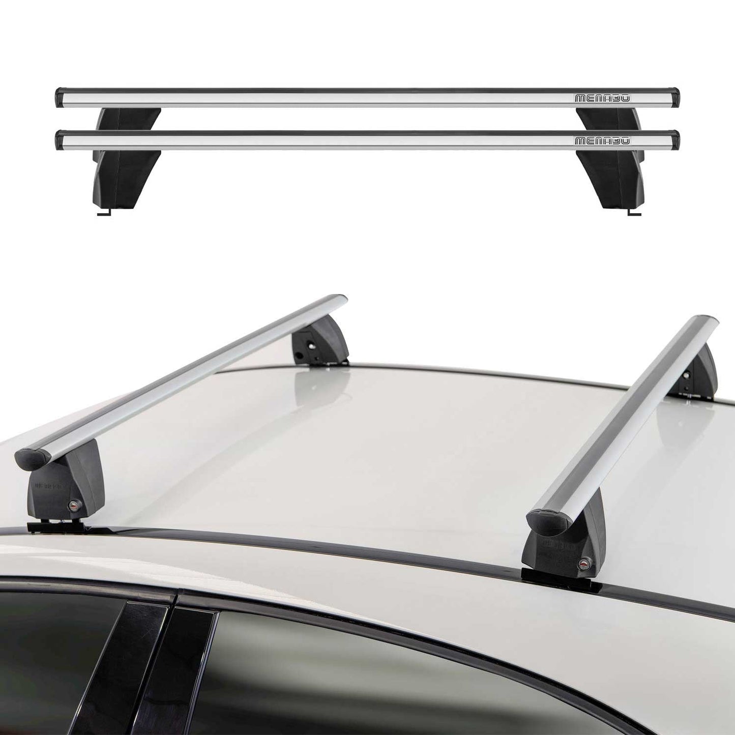 2007-2012 Mazda CX-7 Roof Rack Cross Bars Silver