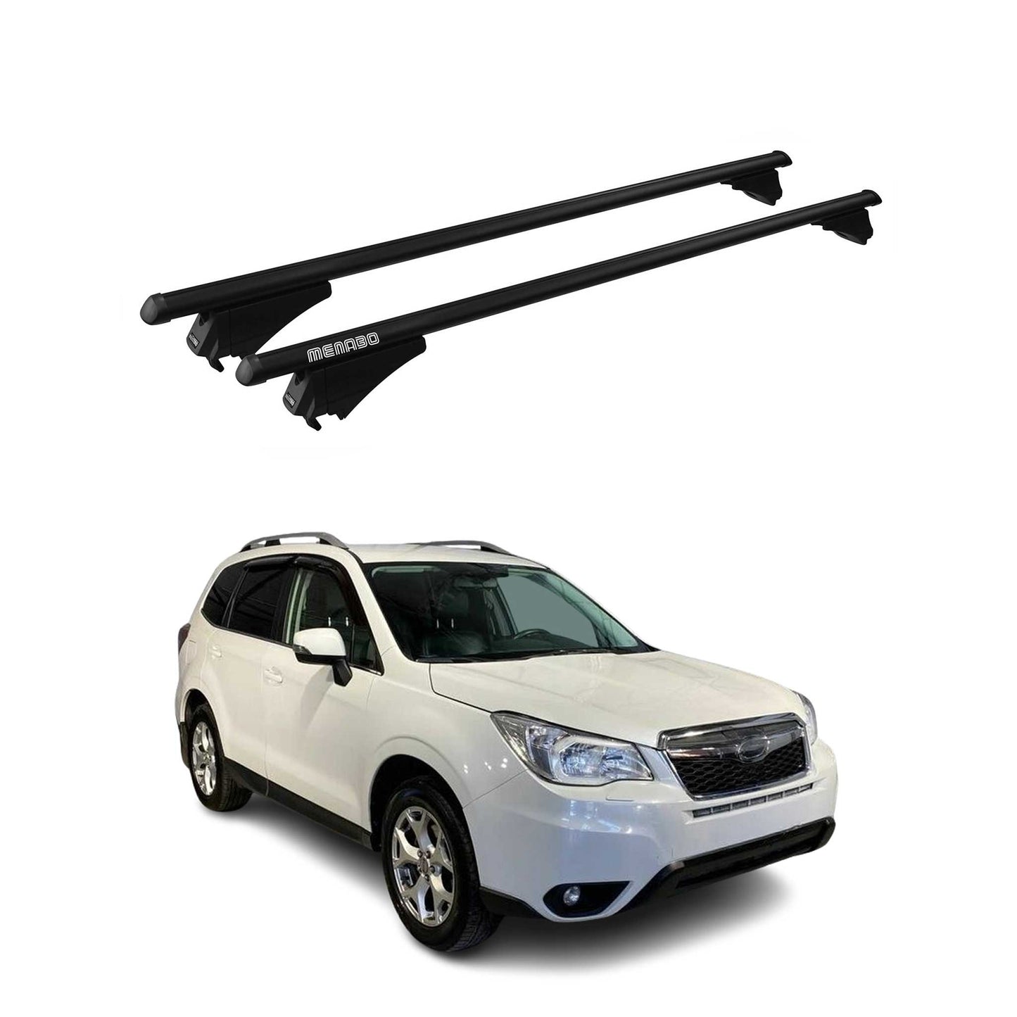 2014-2018 Subaru Forester IV Roof Rack Cross Bars Black