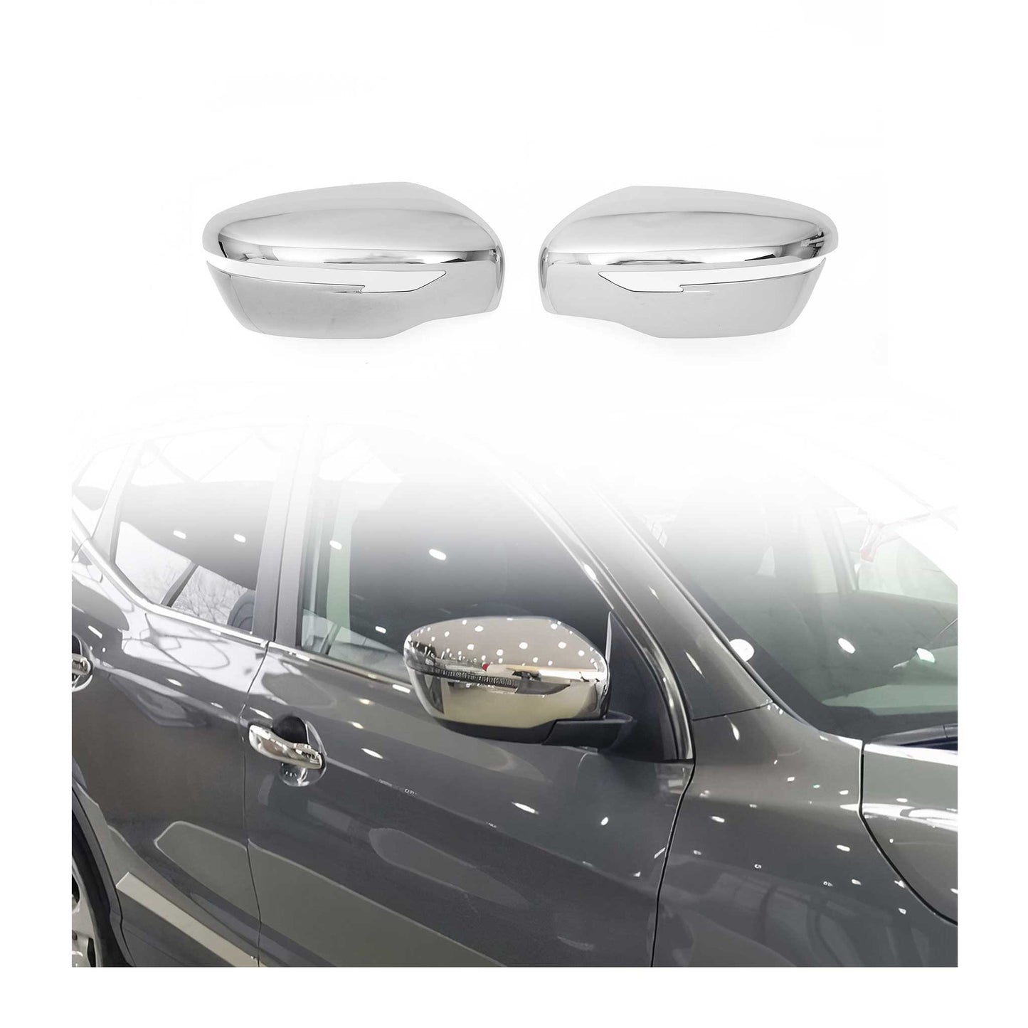 2017-2020 Nissan Pathfinder Side Mirror Cover Caps ABS Chrome Silver Gloss 2 Pcs