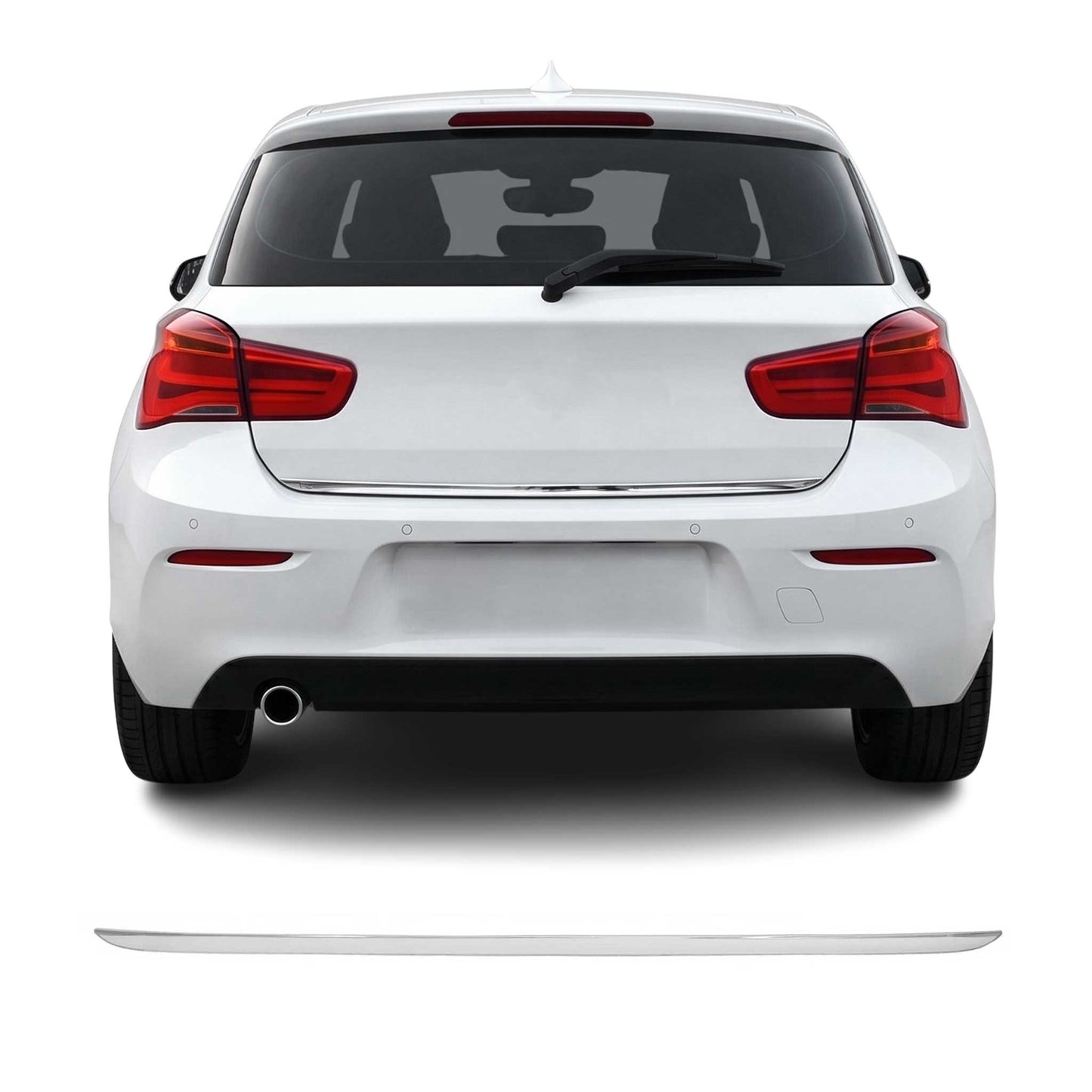 2012-2019 BMW 1 Series F20 F21 Rear Trunk Molding Trim Stainless Steel Silver