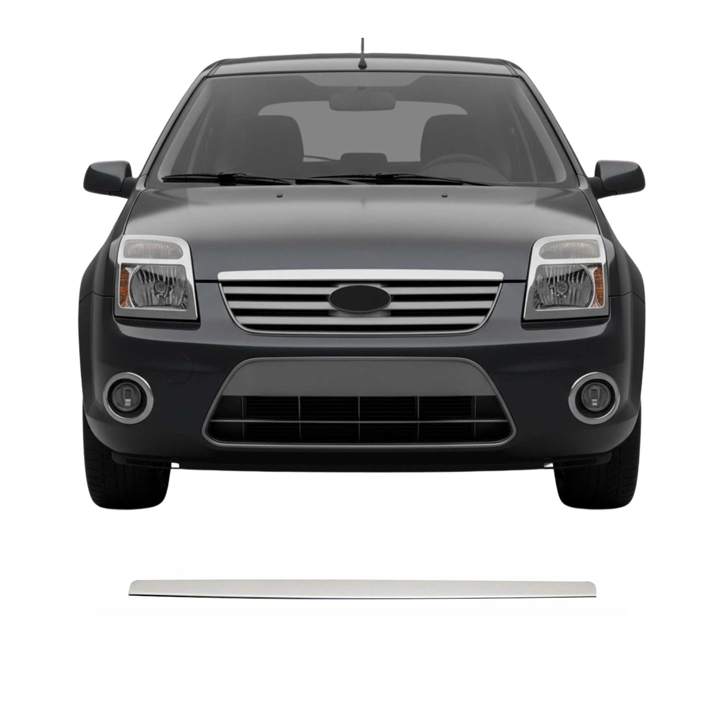 2010-2013 Ford Transit Connect Front Hood Bonnet Strip Trim Silver Stainless Steel 1Pc
