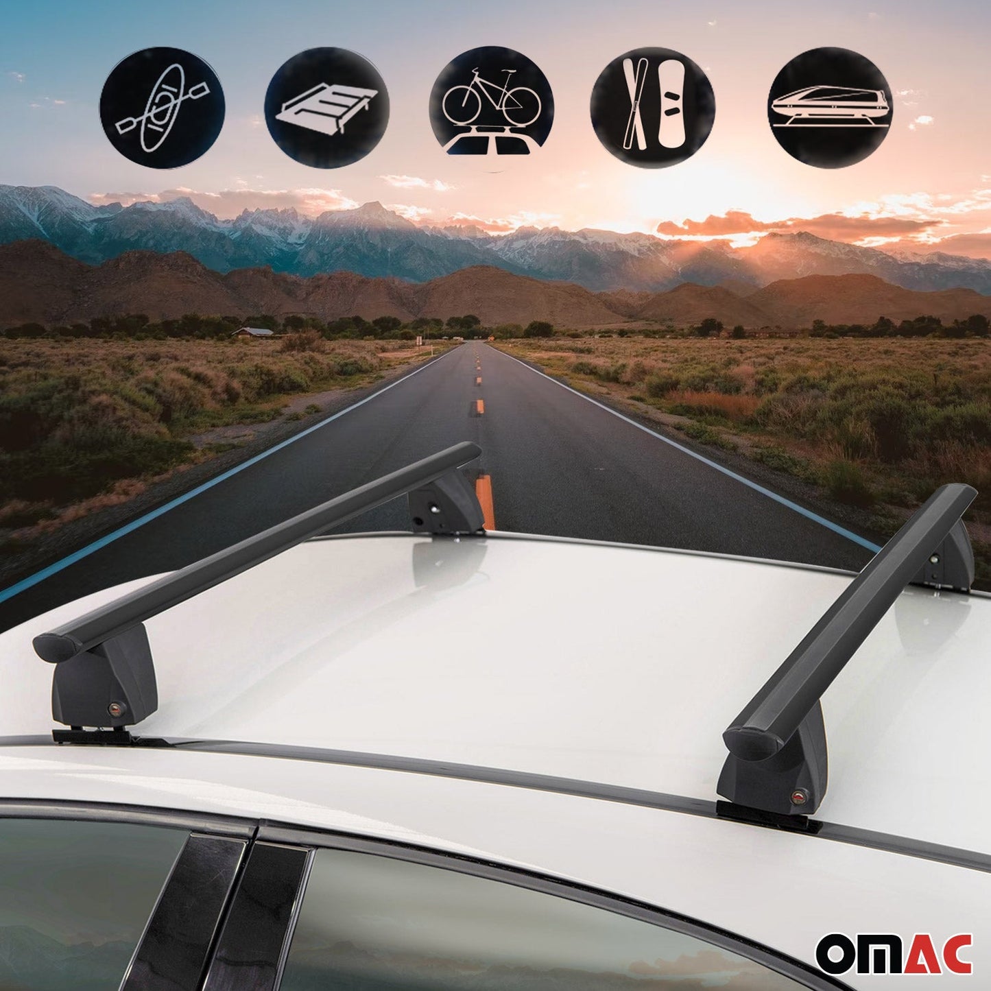 2016-2019 Mercedes GLE Class Coupe C292 Roof Rack Cross Bars Black