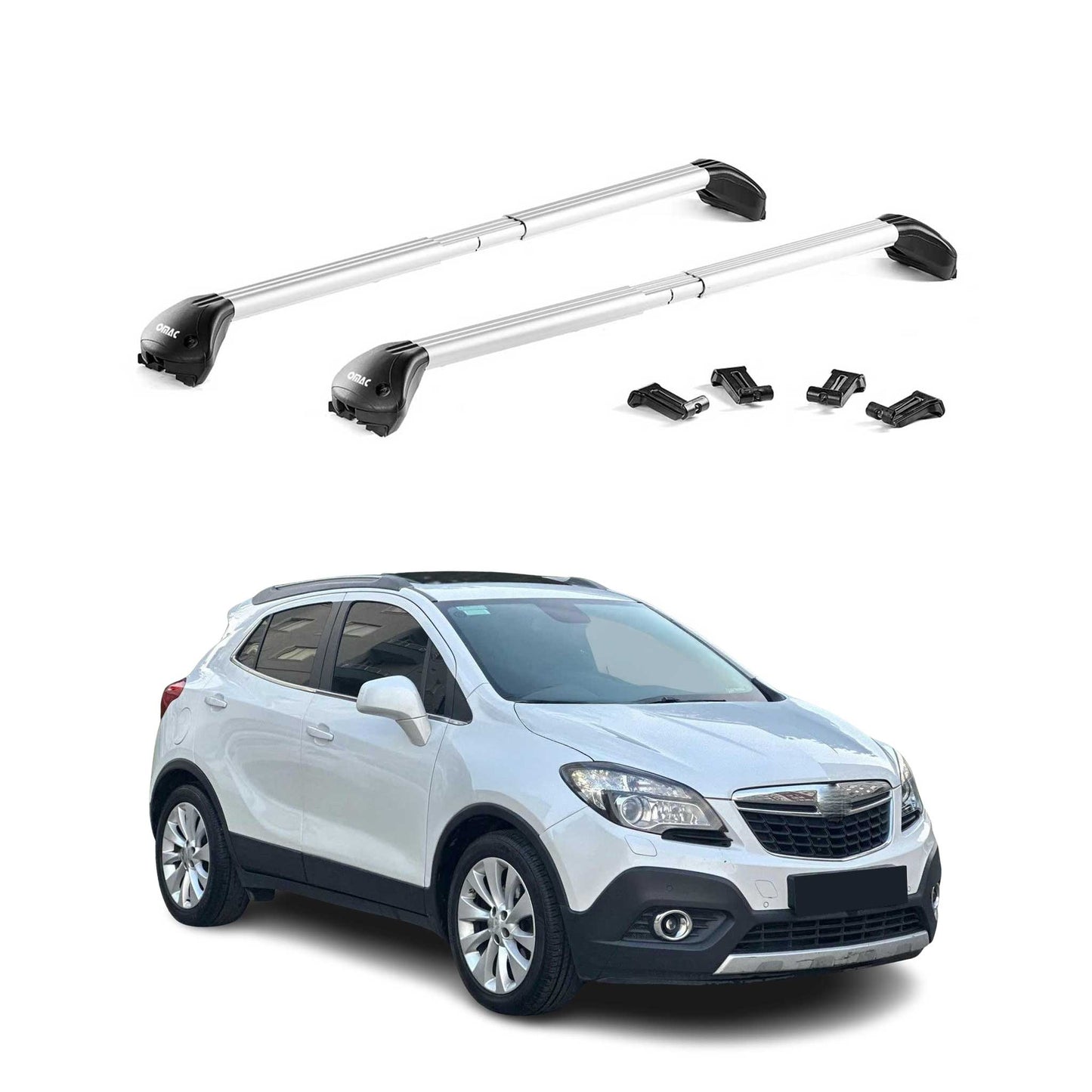 2018-2024 Jaguar E-Pace Roof Rack Cross Bars Silver
