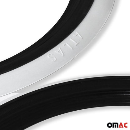 4x Portawalls Black White Wall Tire Insert 15" Rims Sidewall Set