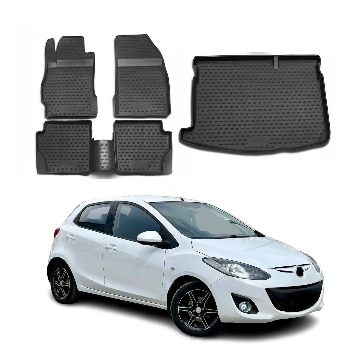 2011-2014 Nissan Juke Floor Mats & Cargo Liner Full Set All Weather Black