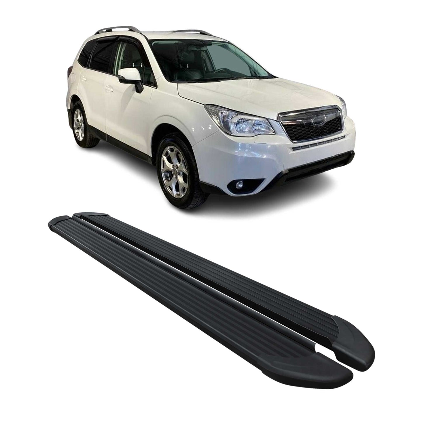 2014-2018 Subaru Forester IV Running Boards Side Steps Black
