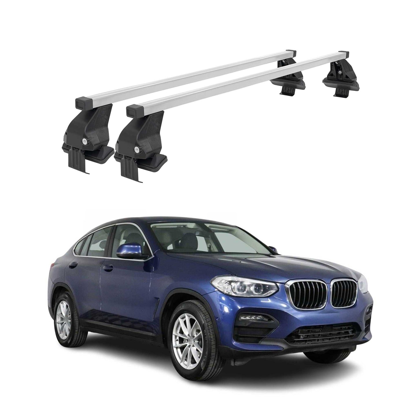 2019-2025 BMW X4 G02 2.gen Roof Rack Cross Bars Silver