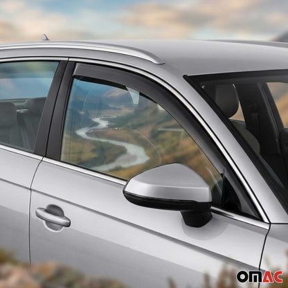 2005-2011 Audi A6 C6 S6 RS6 Sedan Avant Allroad Window Visor Vent Rain Deflector 2Pcs Smoke