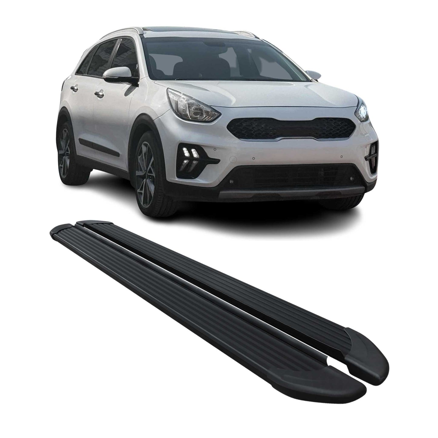 2017-2022 Kia Niro 1.gen Running Boards Side Steps Black