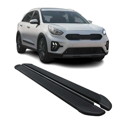 2017-2022 Kia Niro 1.gen Running Boards Side Steps Black