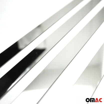 2014-2019 Chevrolet Silverado 2500 Side Door Molding Trim Stainless Steel Silver 4 Pcs