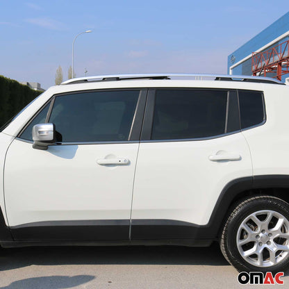 2015-2024 Jeep Renegade Window Molding Trim Streamer Steel Dark 6 Pcs