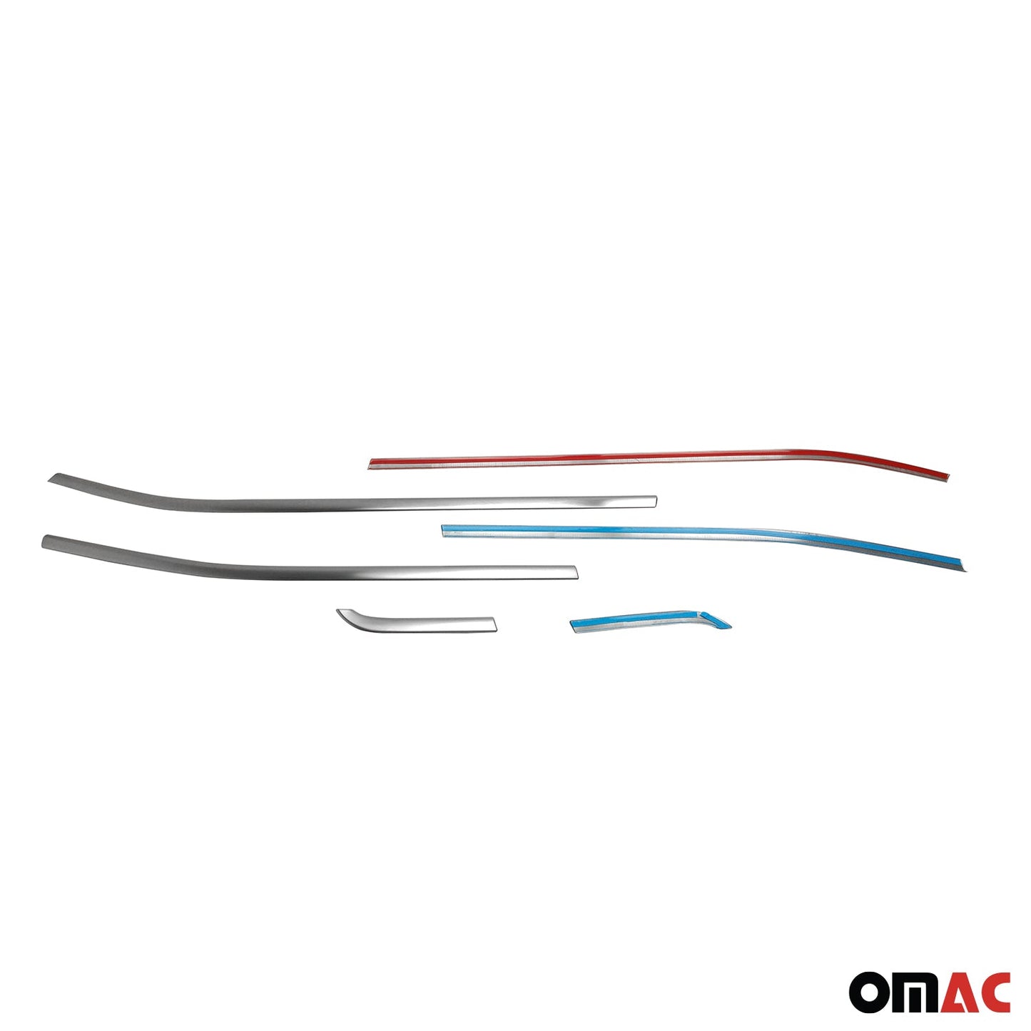 2015-2024 Jeep Renegade Window Molding Trim Streamer Brushed Steel Silver 6x