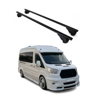 2015-2026 Ford Transit E-Transit Roof Rack Cross Bars Black