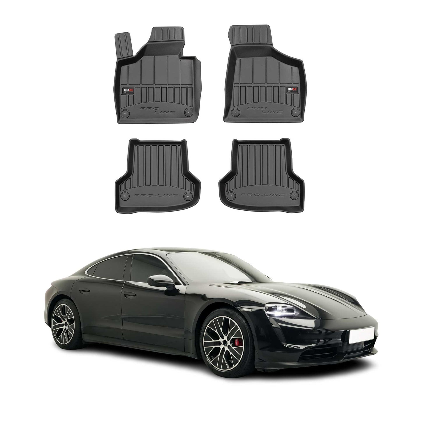 2020-2026 Porsche Taycan Premium Floor Mats Liners Full Set All Weather Heavy Duty