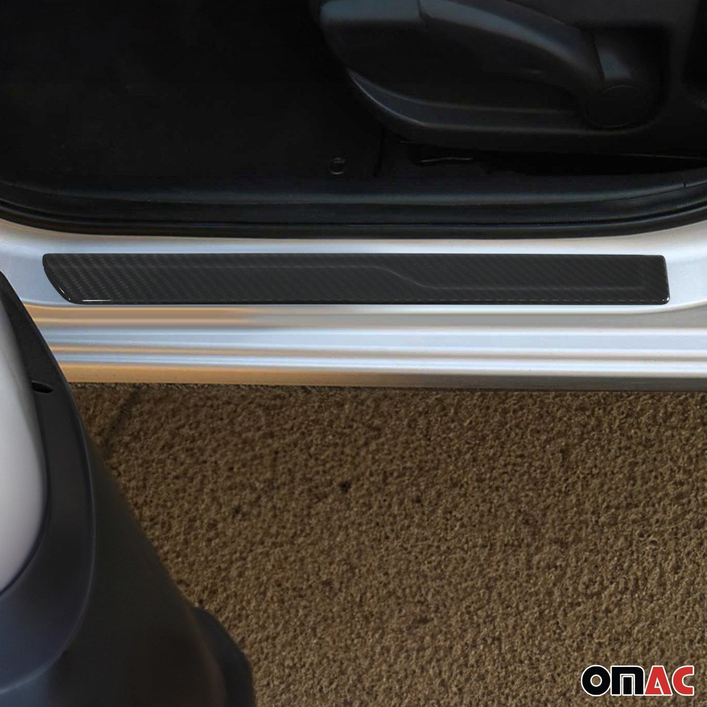 2021-2026 Hyundai Elantra Door Sill Scuff Plate Scratch Protector Carbon