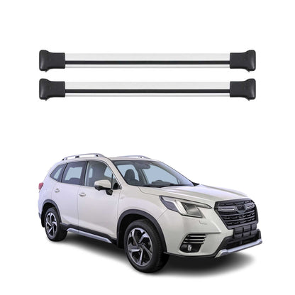 2025-2026 Subaru Forester VI Roof Rack Cross Bars Luggage Carrier Alu Silver 2Pcs