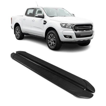 2019-2023 Ford Ranger Double Cab Running Boards Side Steps Black