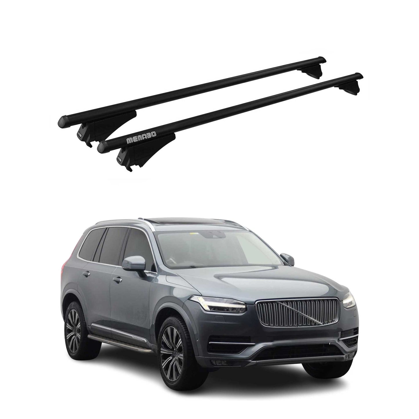 2018-2021 Volvo V90 Roof Rack Cross Bars Black