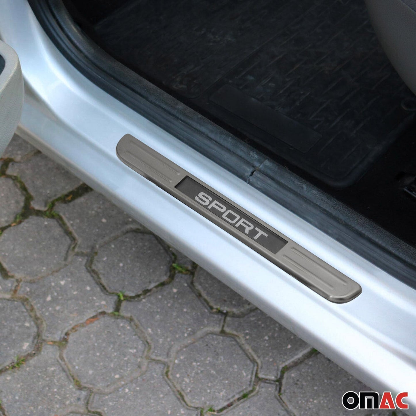 Nissan Door Sill Scuff Plate Illuminated Stainless Steel Silver 4 Pcs