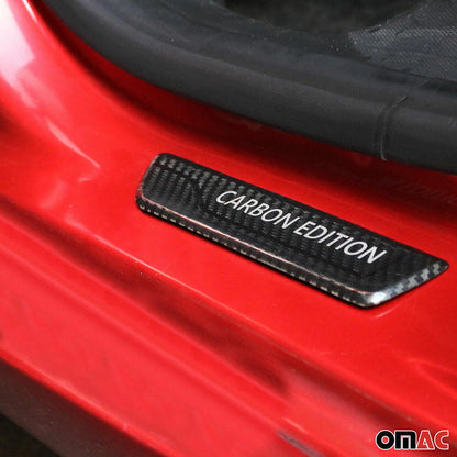 VW Golf Door Sill Scuff Plate Scratch Protector Carbon Fiber 4 Pcs