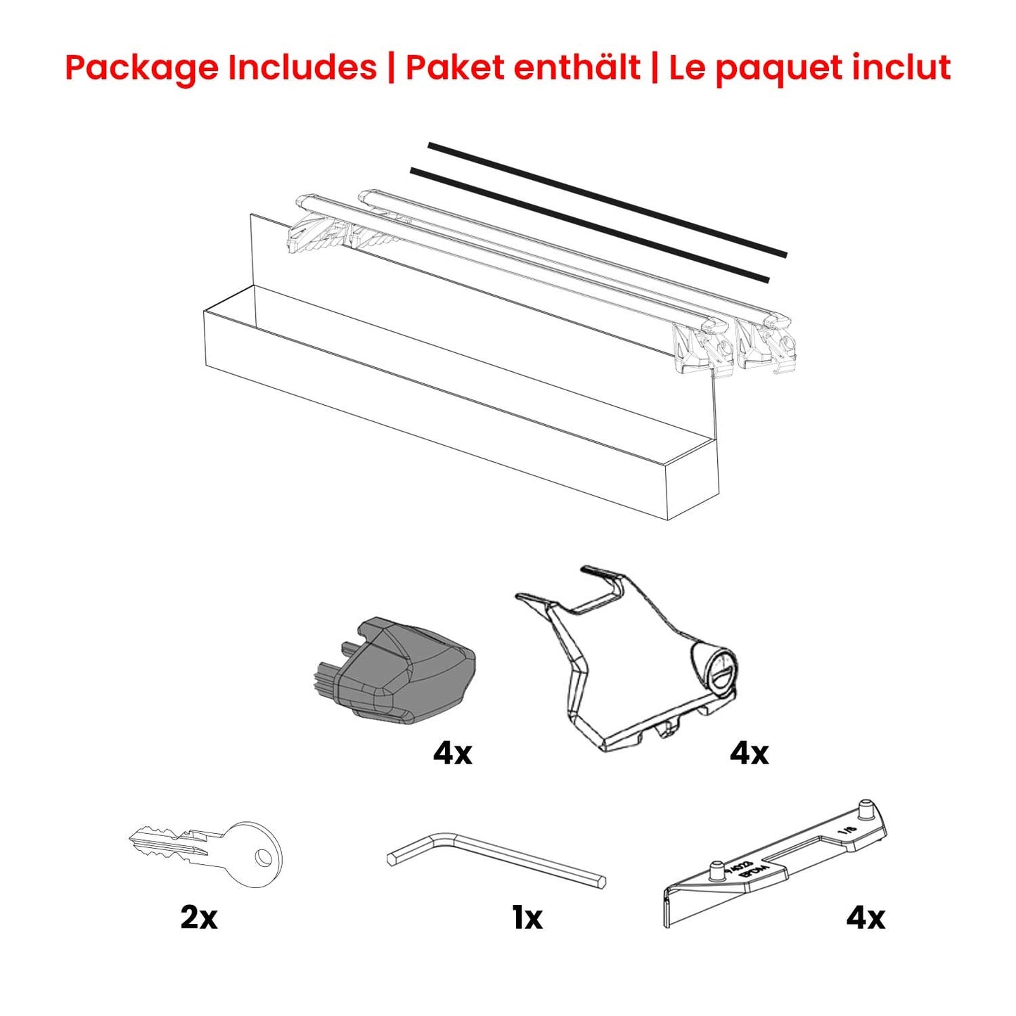 2019-2023 Audi e-tron Quattro Roof Rack Cross Bars Silver
