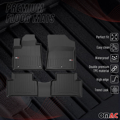 2021-2026 Kia Sorento Premium Floor Mats Liners Full Set All Weather Heavy Duty