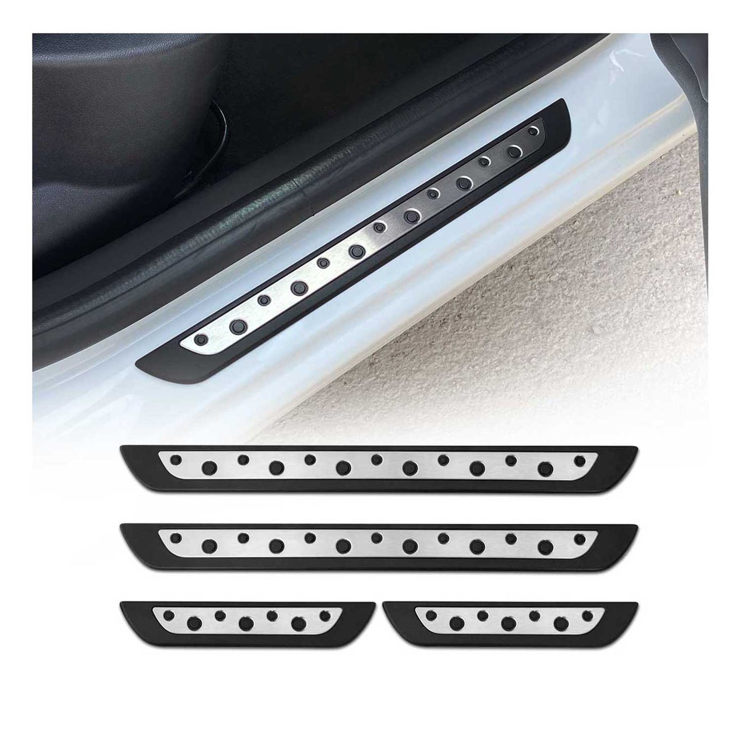 Kia Optima Door Sill Scuff Plate Scratch Protector Stainless Steel Silver 4 Pcs