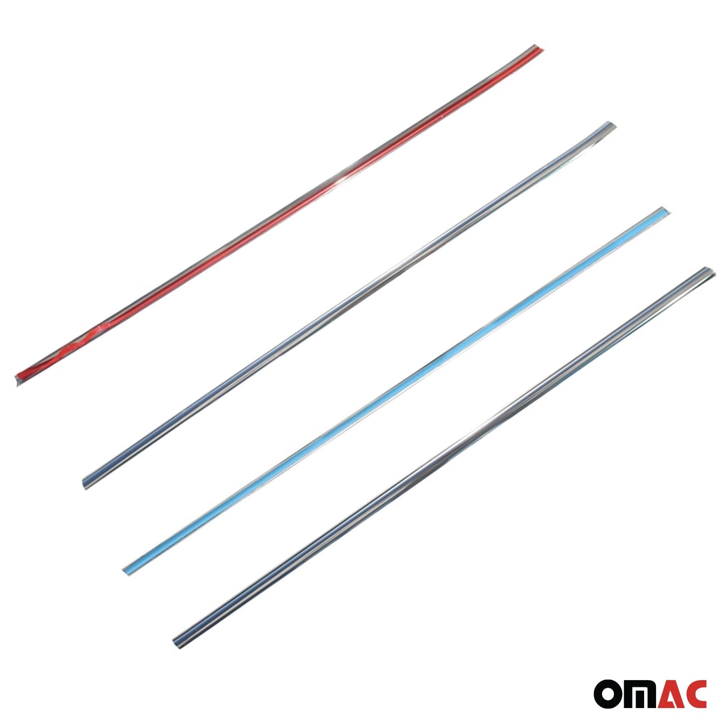 2006-2012 Toyota RAV4 Window Molding Trim Streamer Stainless Steel Silver 4 Pcs