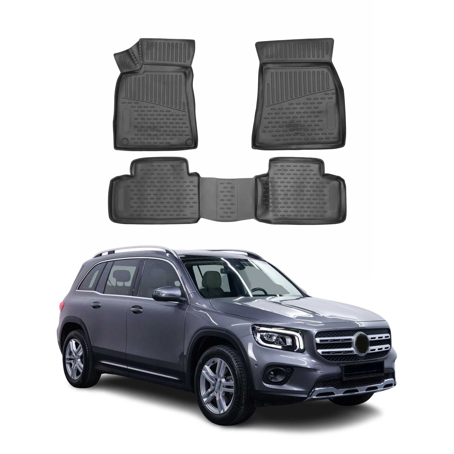 2020-2026 Mercedes GLB Class X257 Floor Mats Liners Full Set All Weather Black