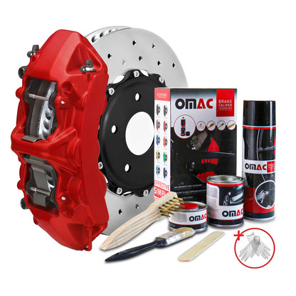 OMAC Brake Caliper Epoxy Based Car Paint Kit Texas Red Matt High-Temp