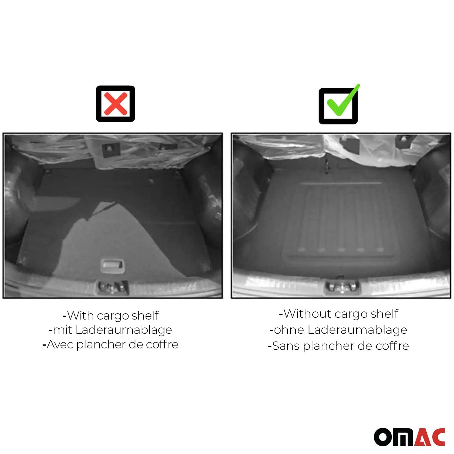 2017-2022 Kia Niro 1.gen Cargo Liner Trunk Mat All Weather Black