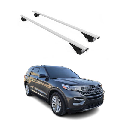 2020-2026 Ford Explorer Roof Rack Cross Bars Silver