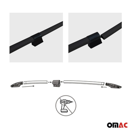 2016-2023 Mercedes Metris Mid Wheel Base Roof Rack Rails Side Rails Black