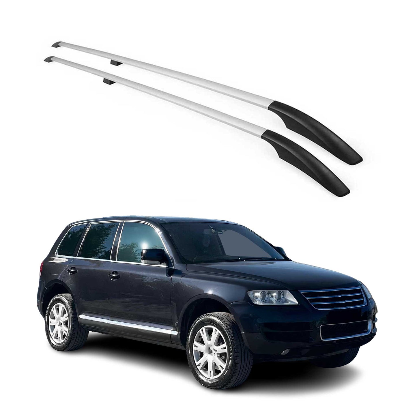 2004-2010 VW Touareg Roof Rack Rails Side Rails Silver