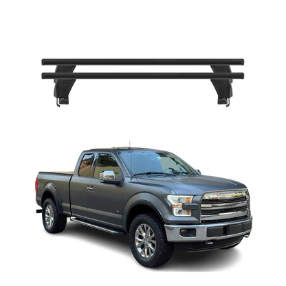2015-2026 Ford F-150 SuperCab Roof Rack Cross Bars Black Aluminium 2 Pcs