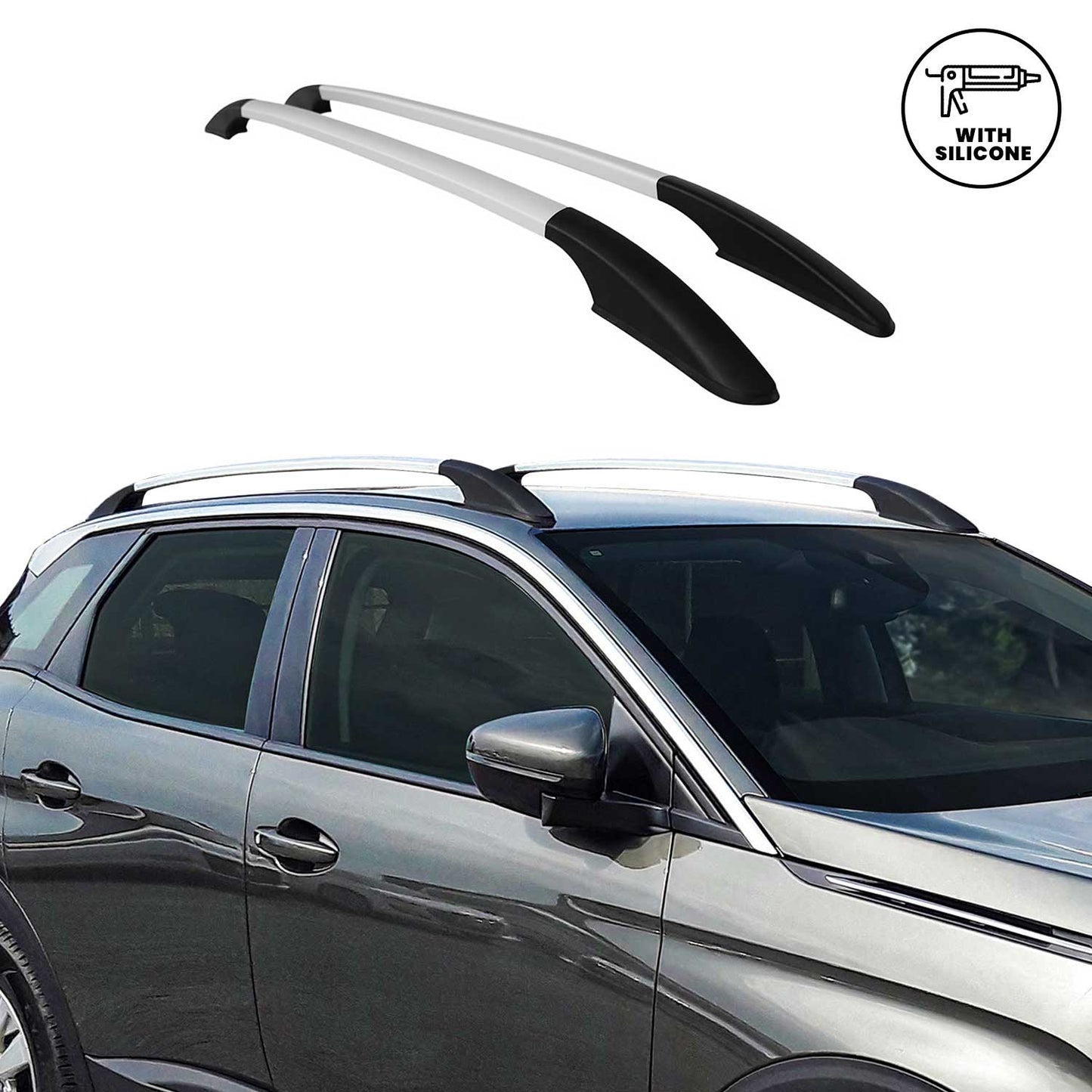 2014-2018 BMW X5 F15 F85 Roof Rack Rails Side Rails Silver