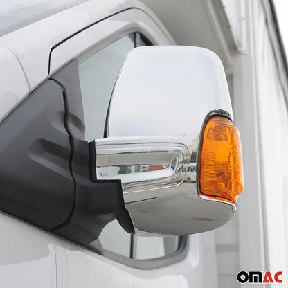 2015-2026 Ford Transit Side Mirror Cover Caps Stainless Steel Chrome Silver 2 Pcs
