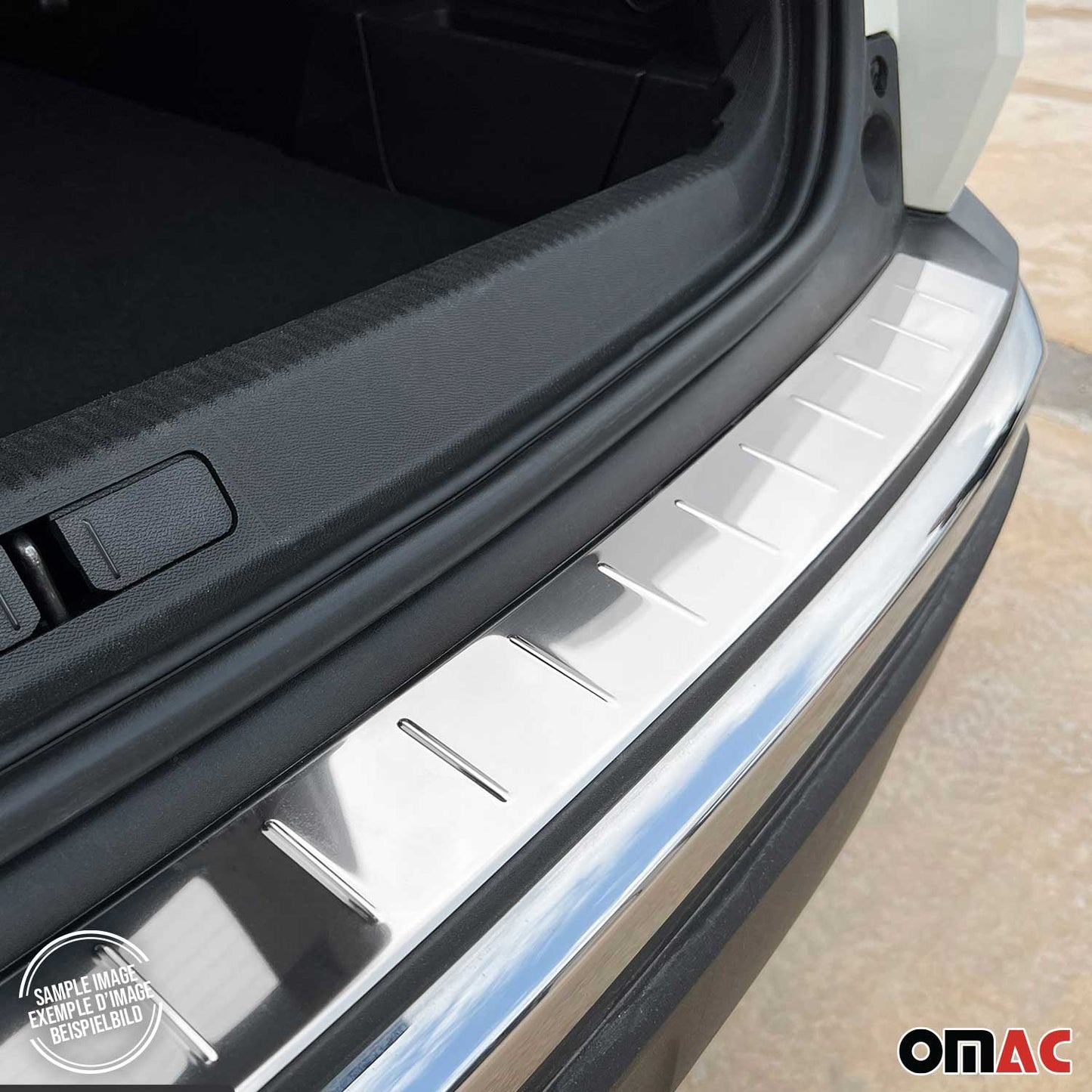 2018-2023 Audi Q5 SQ5 2.gen Rear Bumper Sill Cover Protector Guard Stainless Steel