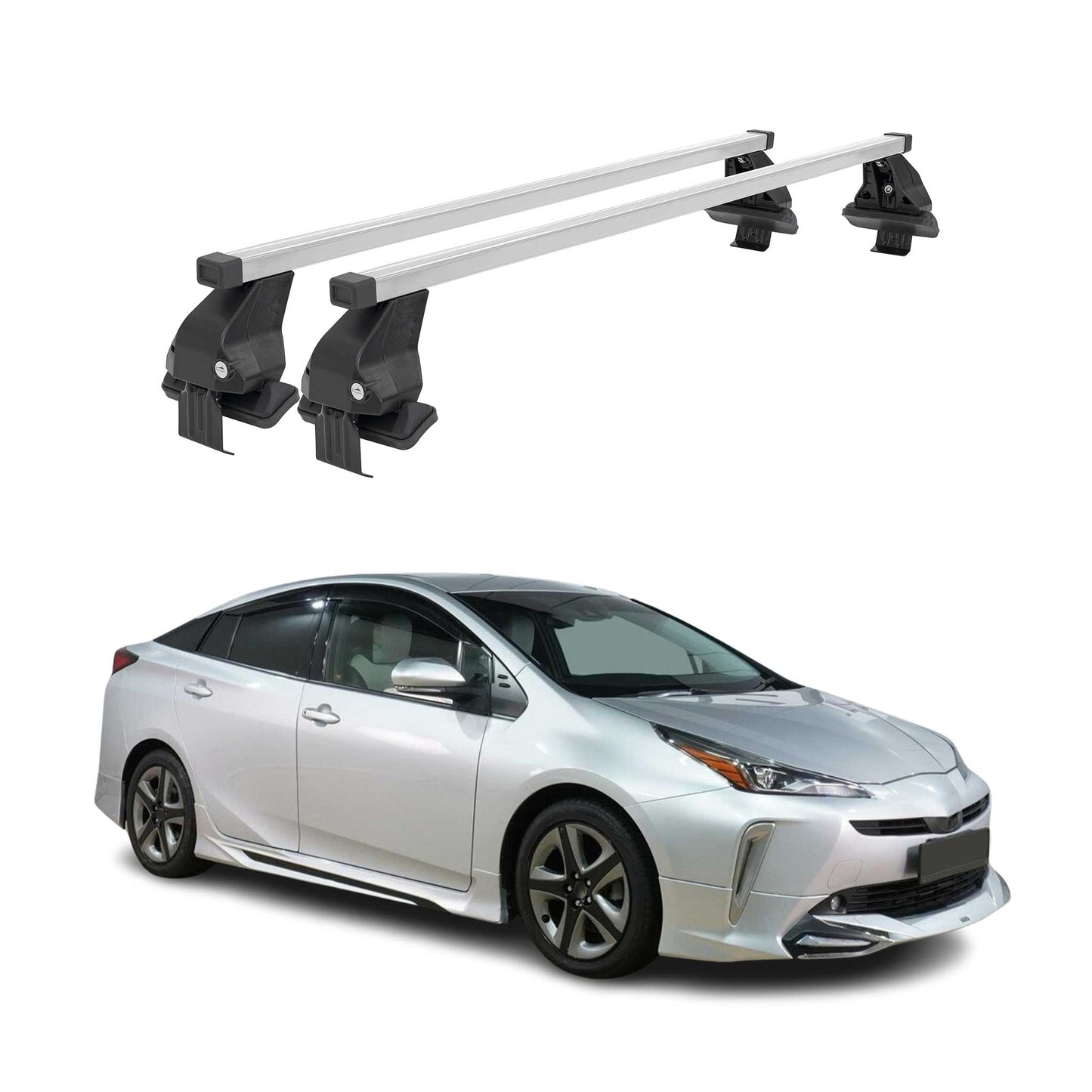 2019-2022 Toyota Prius Roof Rack Cross Bars Silver