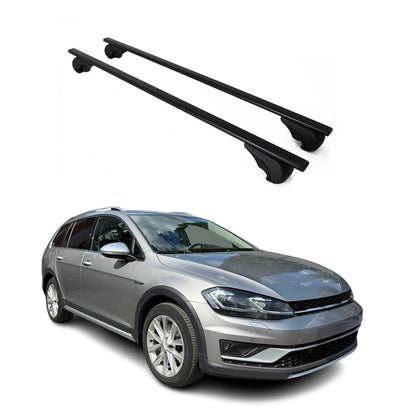 2017-2019 VW Golf Alltrack Mk7 Roof Rack Cross Bars Black