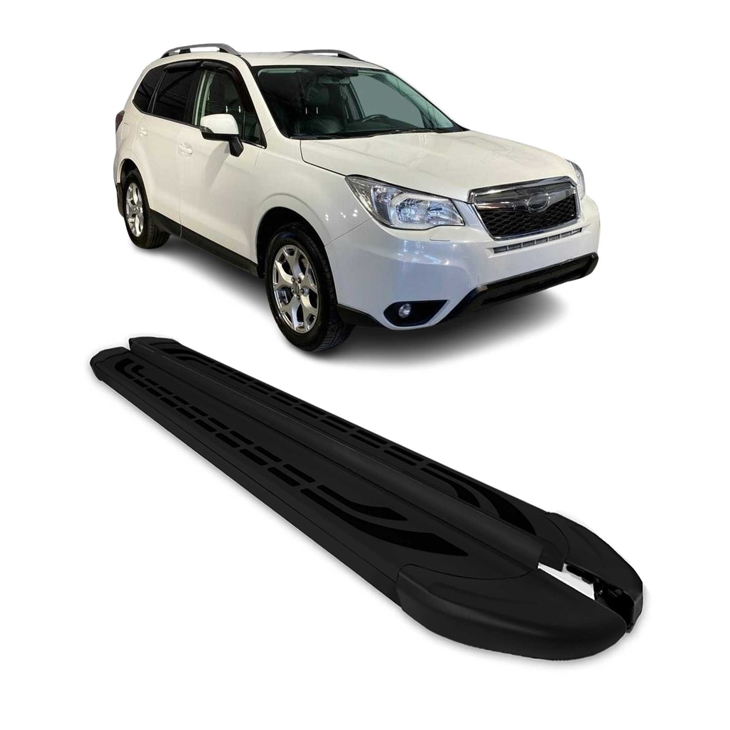2014-2018 Subaru Forester IV Running Boards Side Steps Black