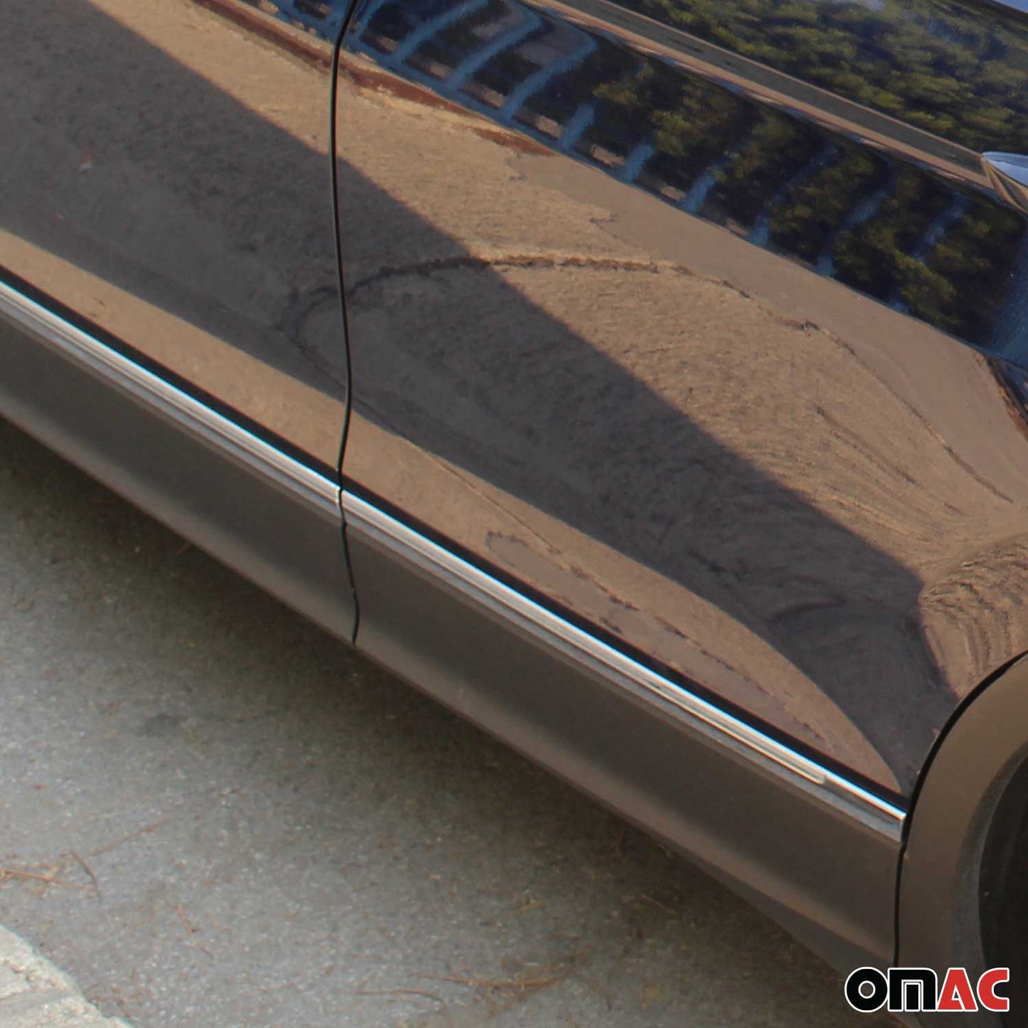 2018-2024 VW Tiguan Allspace Side Door Molding Trim Stainless Steel Silver 4x