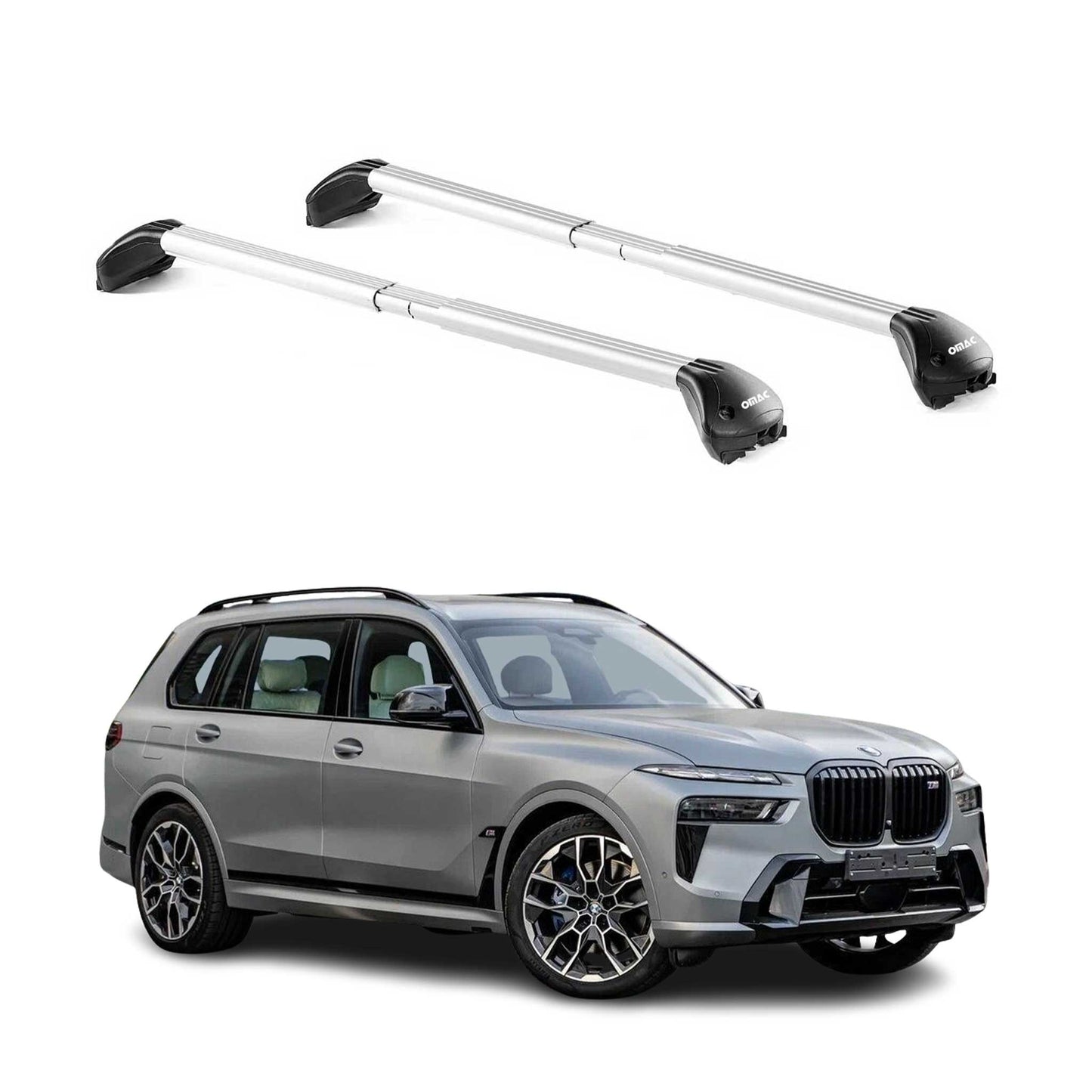 2019-2026 BMW X7 G07 Roof Rack Cross Bars Silver