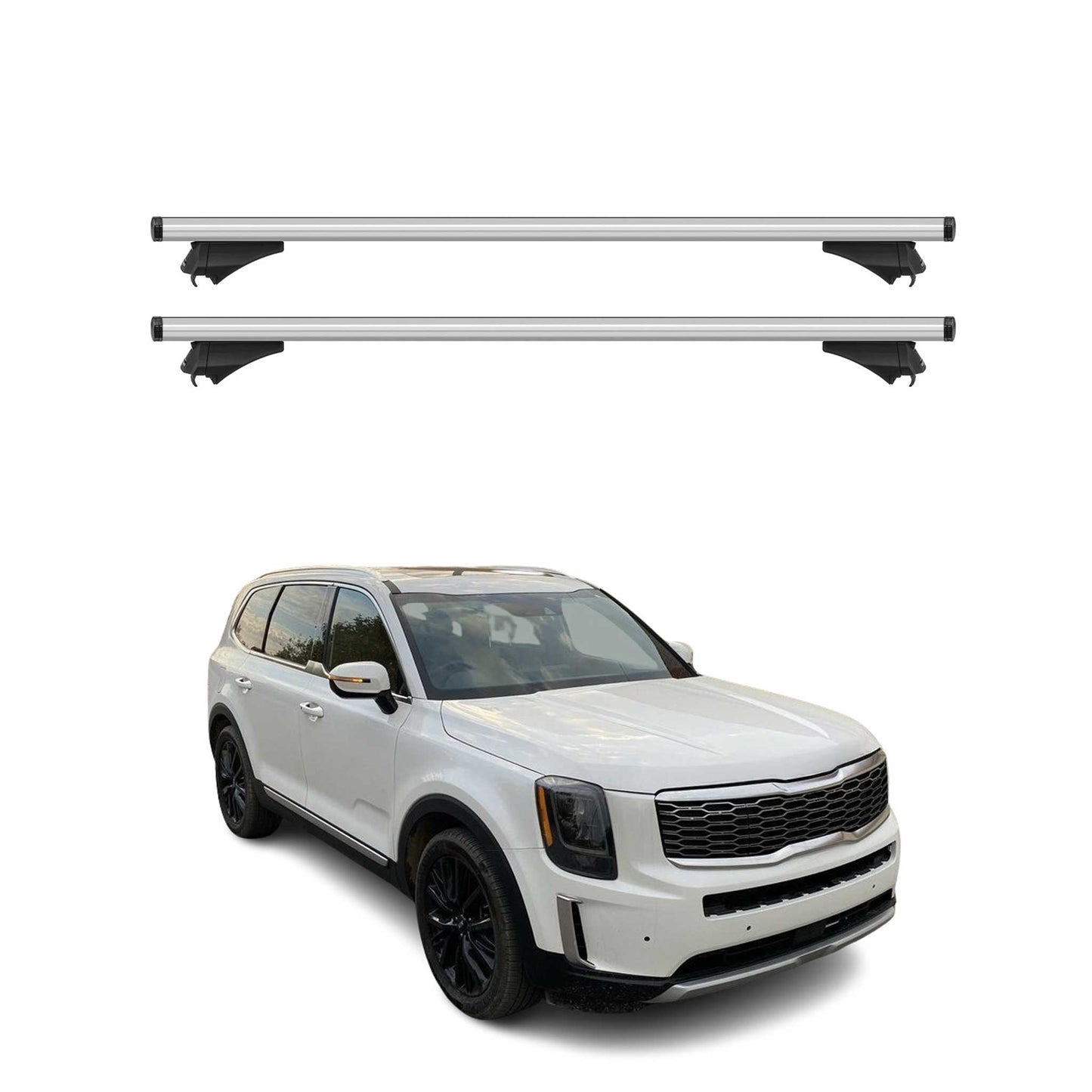 2020-2025 Kia Telluride 1.gen Roof Rack Cross Bars Silver