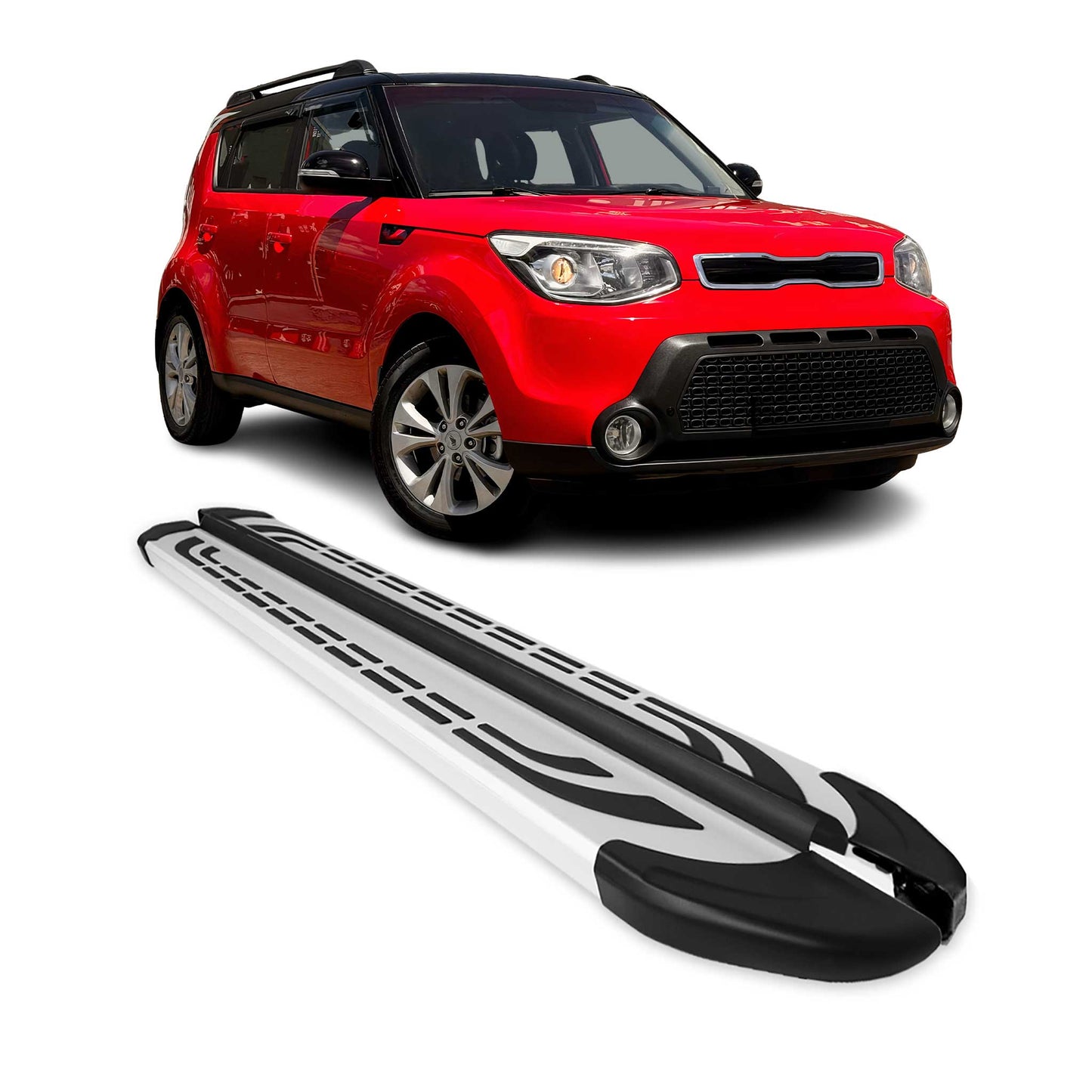 2014-2019 Kia Soul 2.gen Running Boards Side Steps Silver