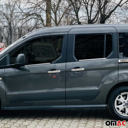 2019-2021 Ford Transit Connect Facelift Door Streamers & Window Trim Chrome Set 10x