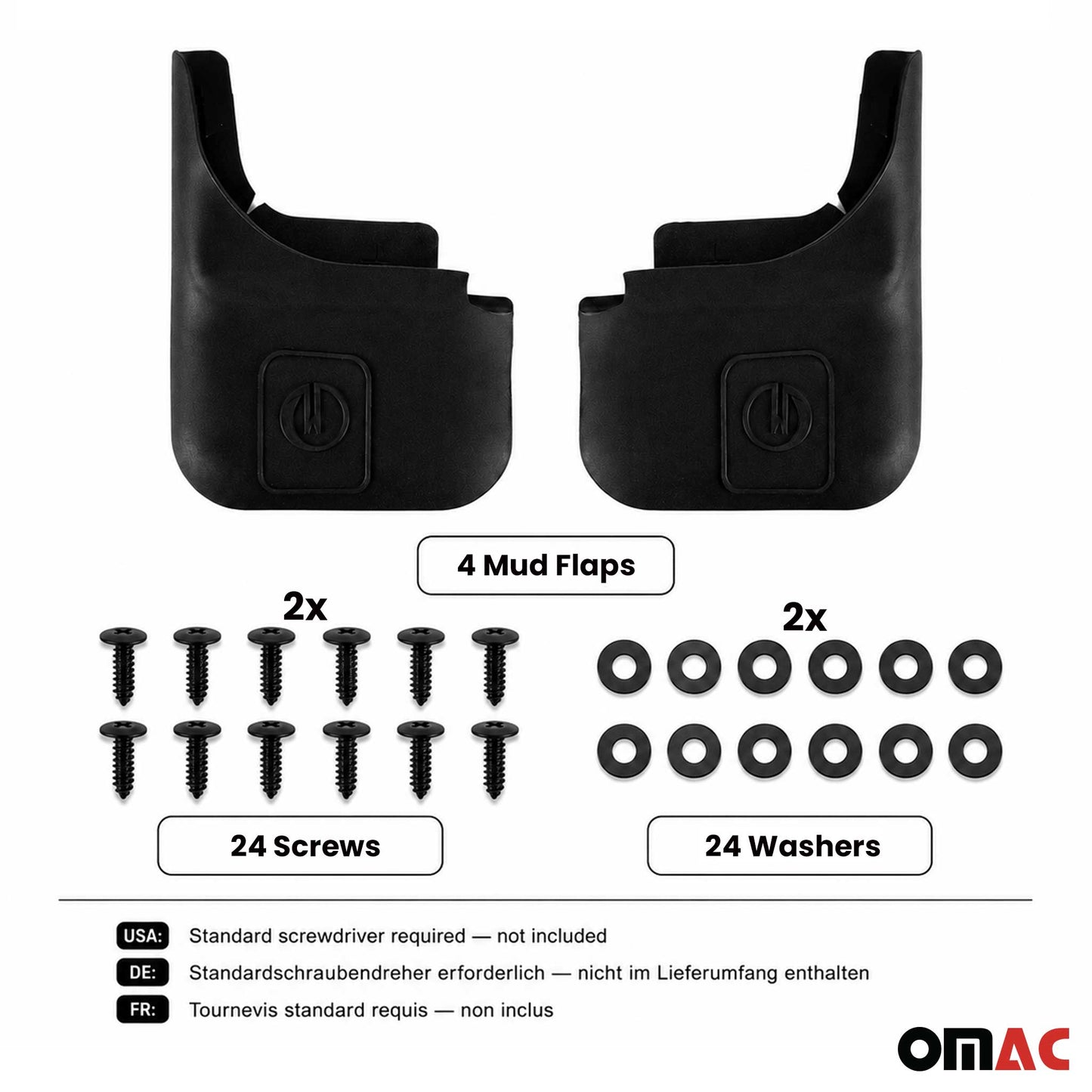 2016-2021 Mazda CX-3 Mud Guards Splash Mud Flaps Black 4 Pcs